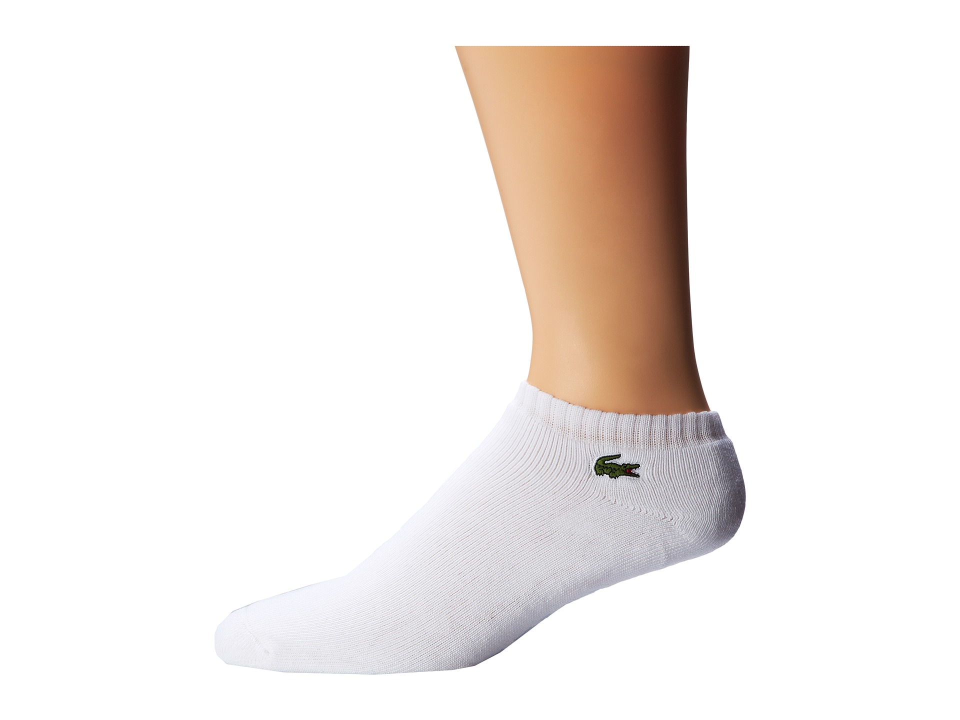 Lacoste Ped Sock White, Clothing | Shipped Free at Zappos