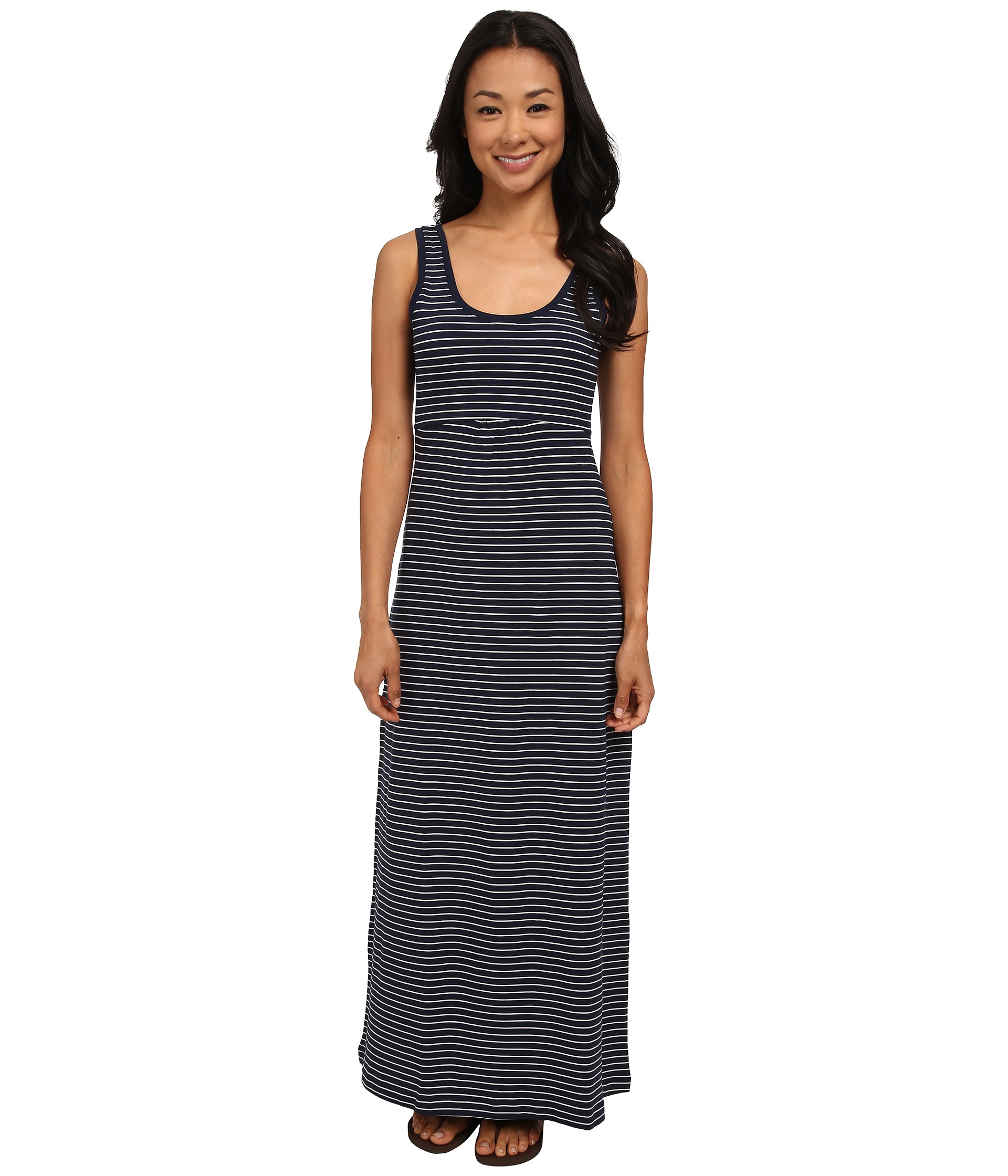 Columbia Reel Beauty™ II Maxi Dress Collegiate Navy Stripe - Zappos.com ...