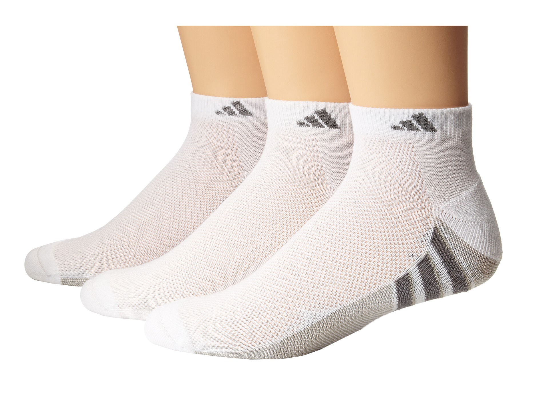 adidas Climacool Superlite 3-Pair Low Cut Sock Black/Graphite/Medium ...