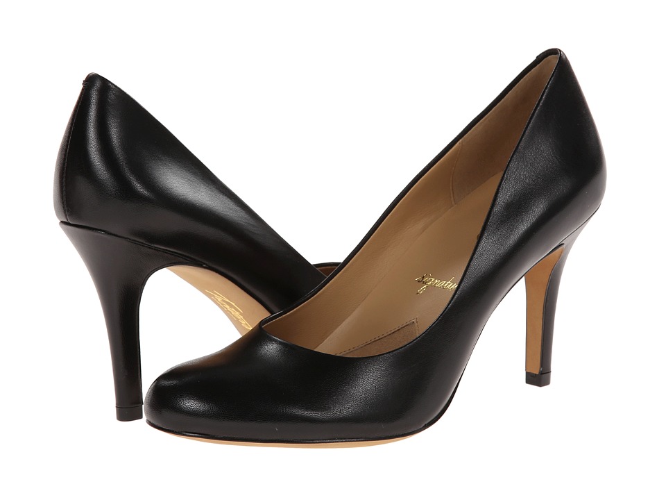 Trotters - Gigi (Black Glazed Kid Leather) High Heels