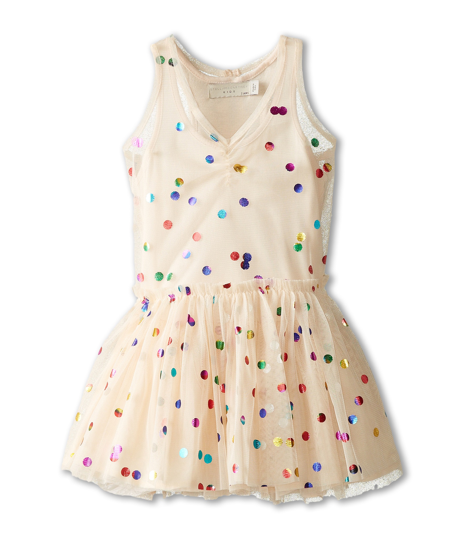 Stella McCartney Kids Bell Tulle Dress w/ Metallic Polka Dots (Toddler ...