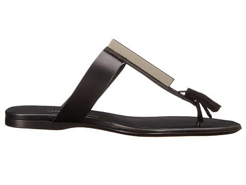 CoSTUME NATIONAL Tassle Flat Sandal Black - Zappos Couture