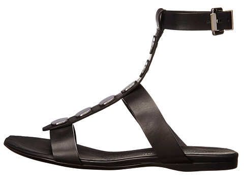 CoSTUME NATIONAL Studded Flat Sandal Black - Zappos Couture