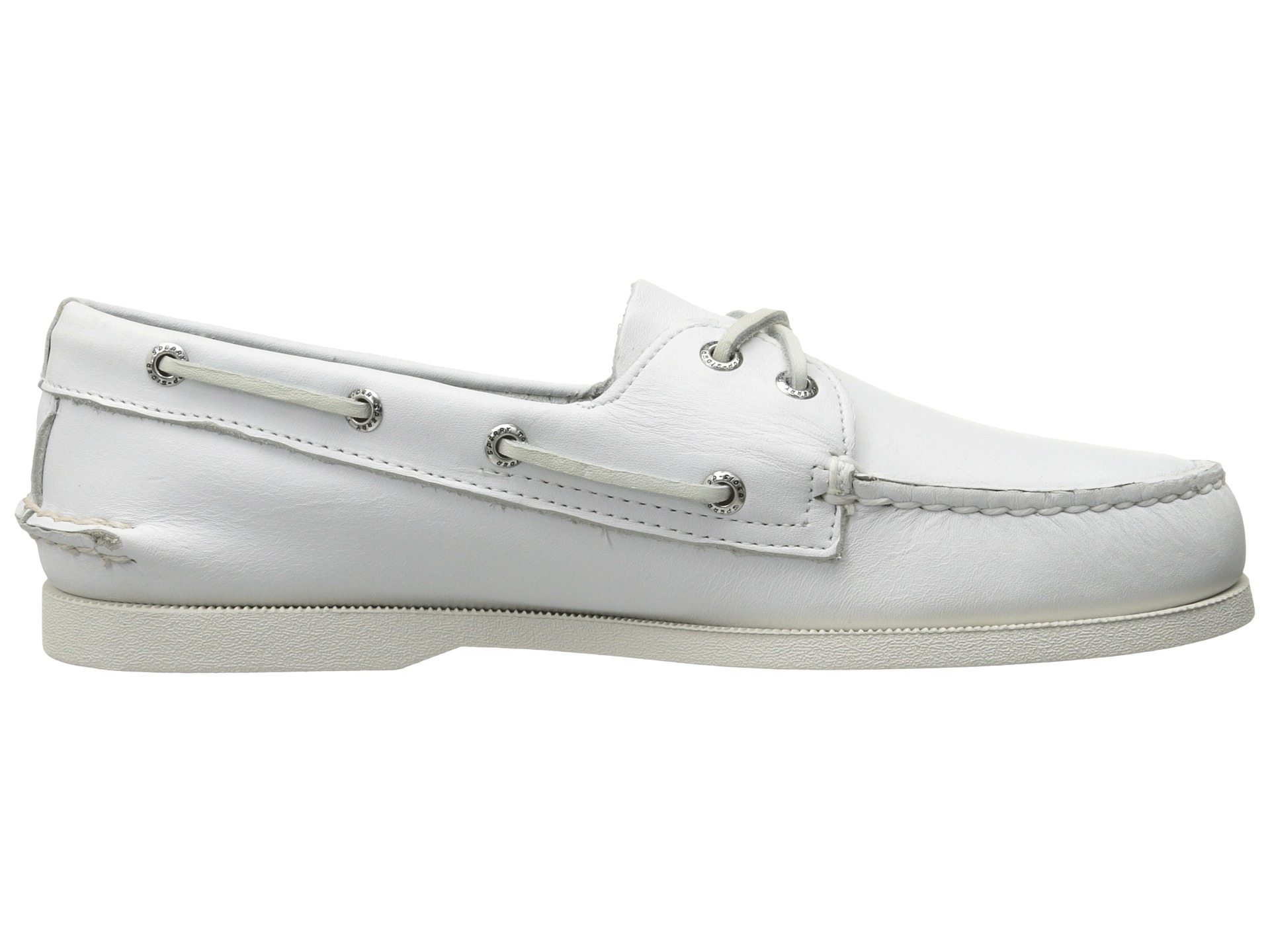 all white sperry shoes