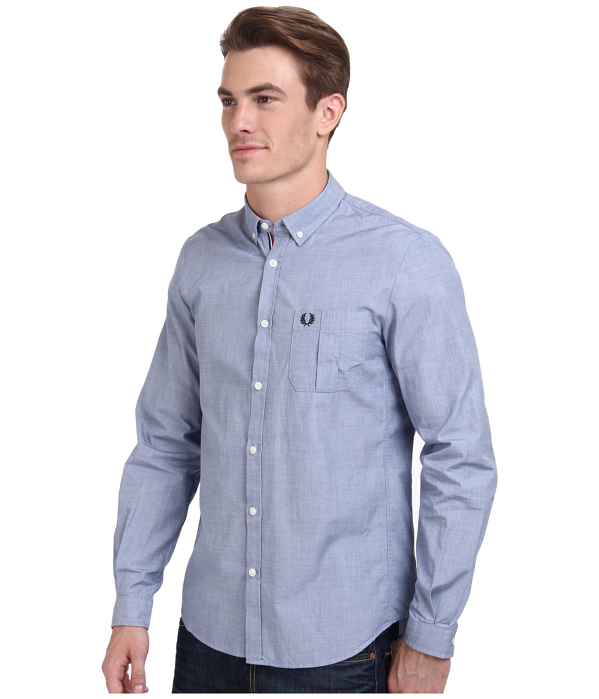 Fred Perry End On End Shirt Royal
