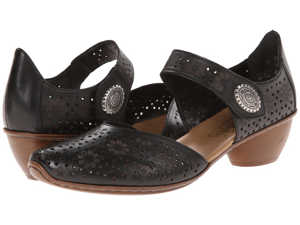 Rieker 43711 Mirjam 11 (Black) 1-2 inch heel Shoes