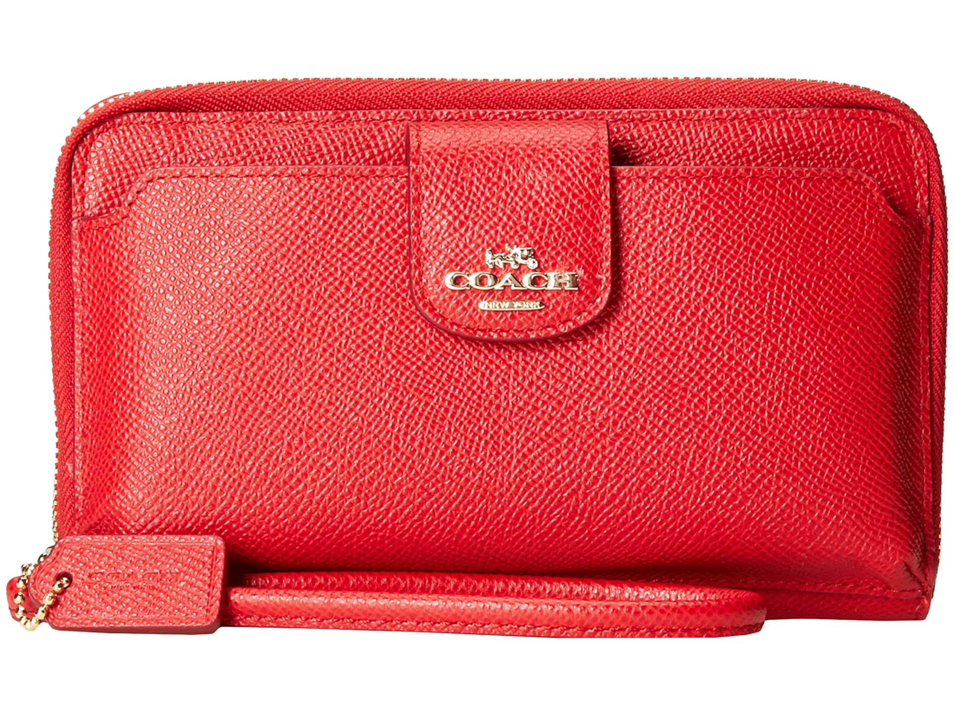Coach Box Program Leather Pocket Universal Wallet Light Red | Shipped ...