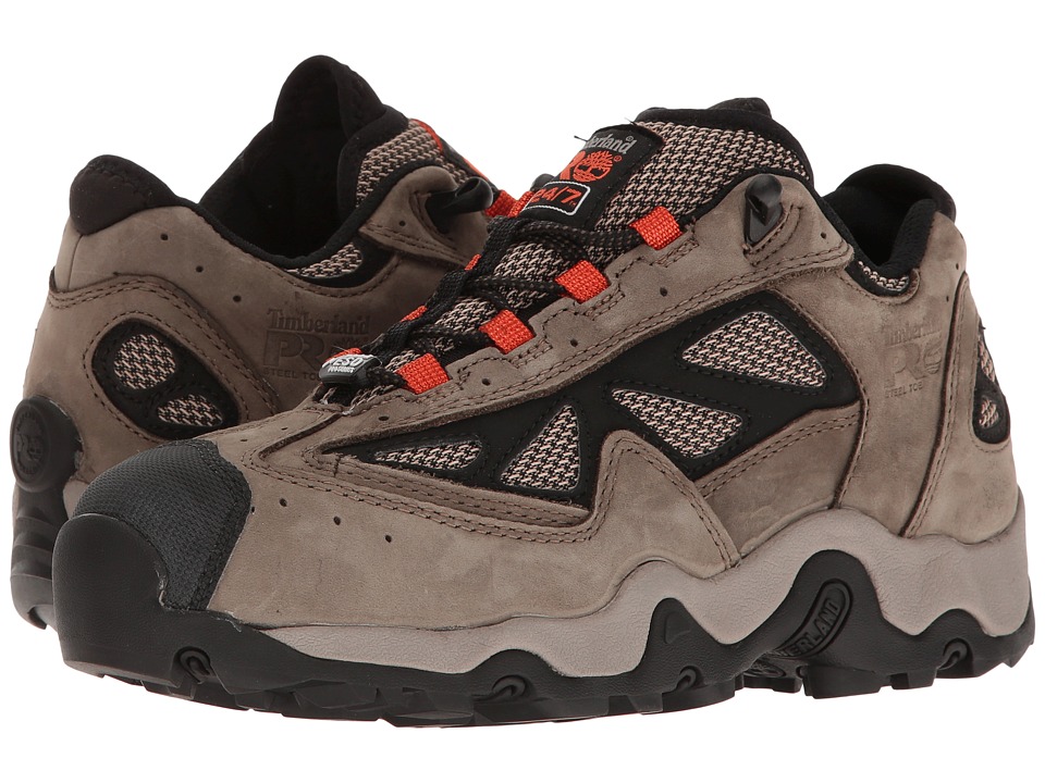 Timberland PRO - Gorge Mid ESD Steel Toe (Tan Nubuck Leather) Mens Industrial Shoes
