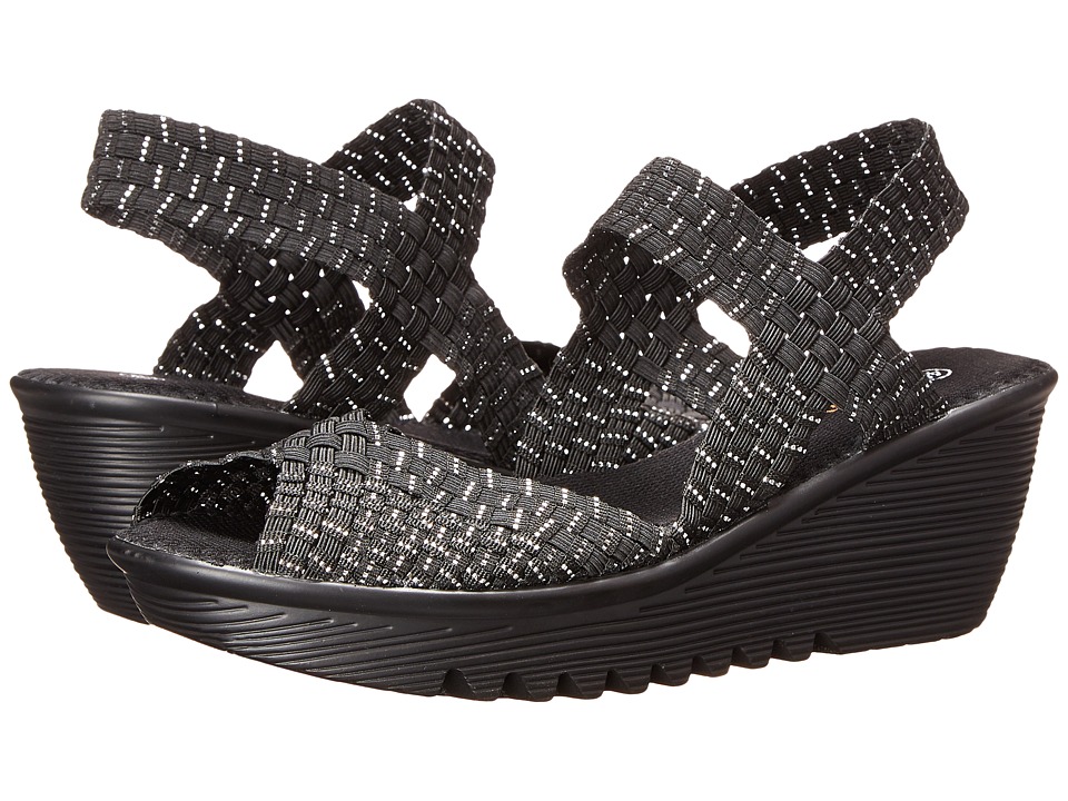 bernie mev. Fame (Black/Silver) Sandals