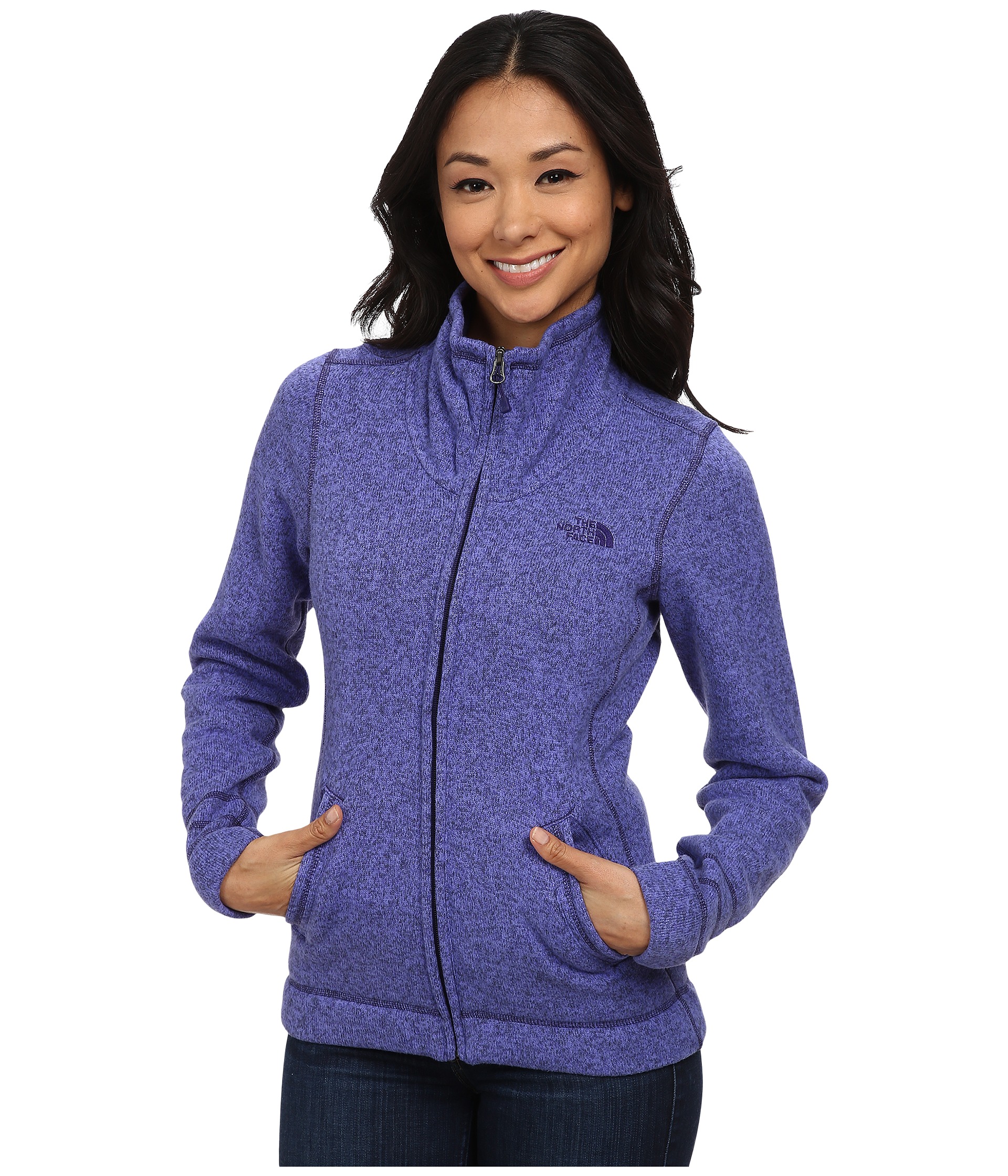The North Face Crescent Sunset Full Zip Jacket High Rise Grey Heather ...