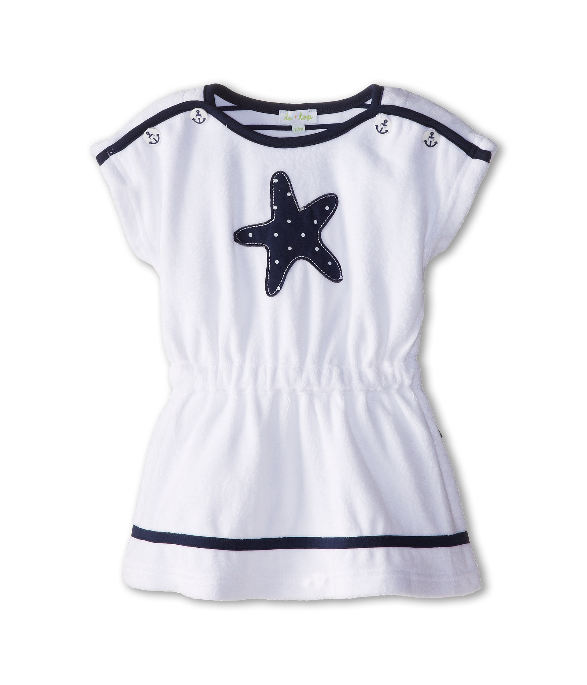 le top Sail Away Terry Beach Dress Cover Up Starfish (Infant/Toddler/Little Kids)