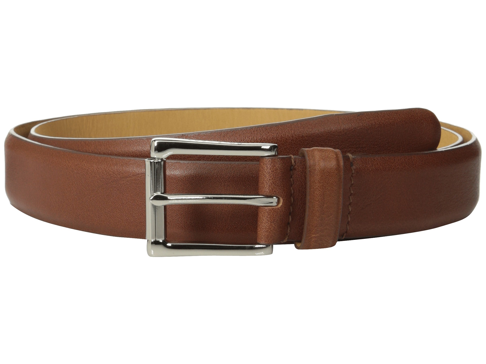 Cole Haan 32mm Burnished Edge Mill Egyptian Cow Belt Black - Zappos.com ...