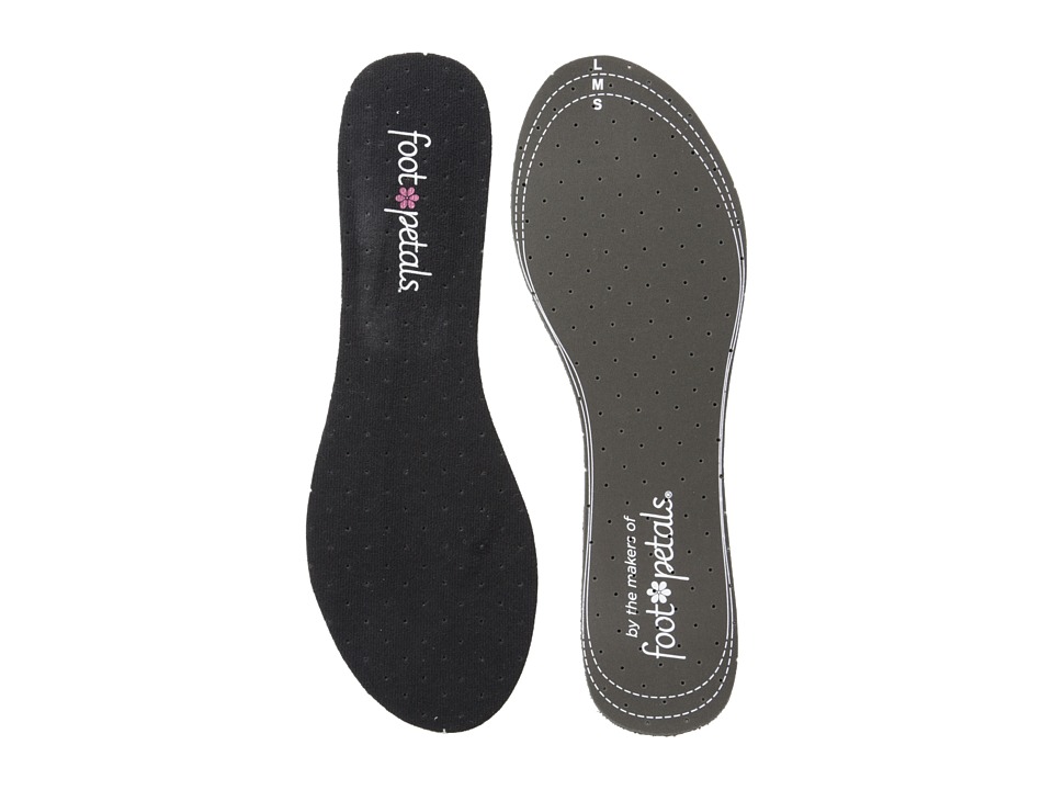 Foot Petals - Sock-Free Saviors (Black w/ Odor Control) Womens Insoles Accessories Shoes