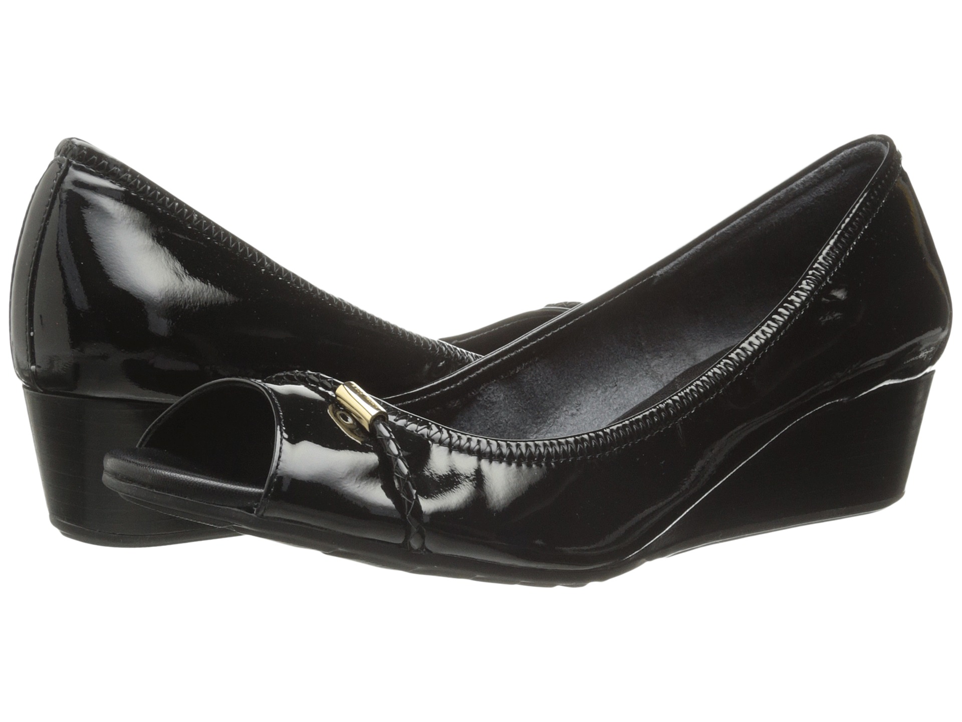cole haan open toe wedge heels