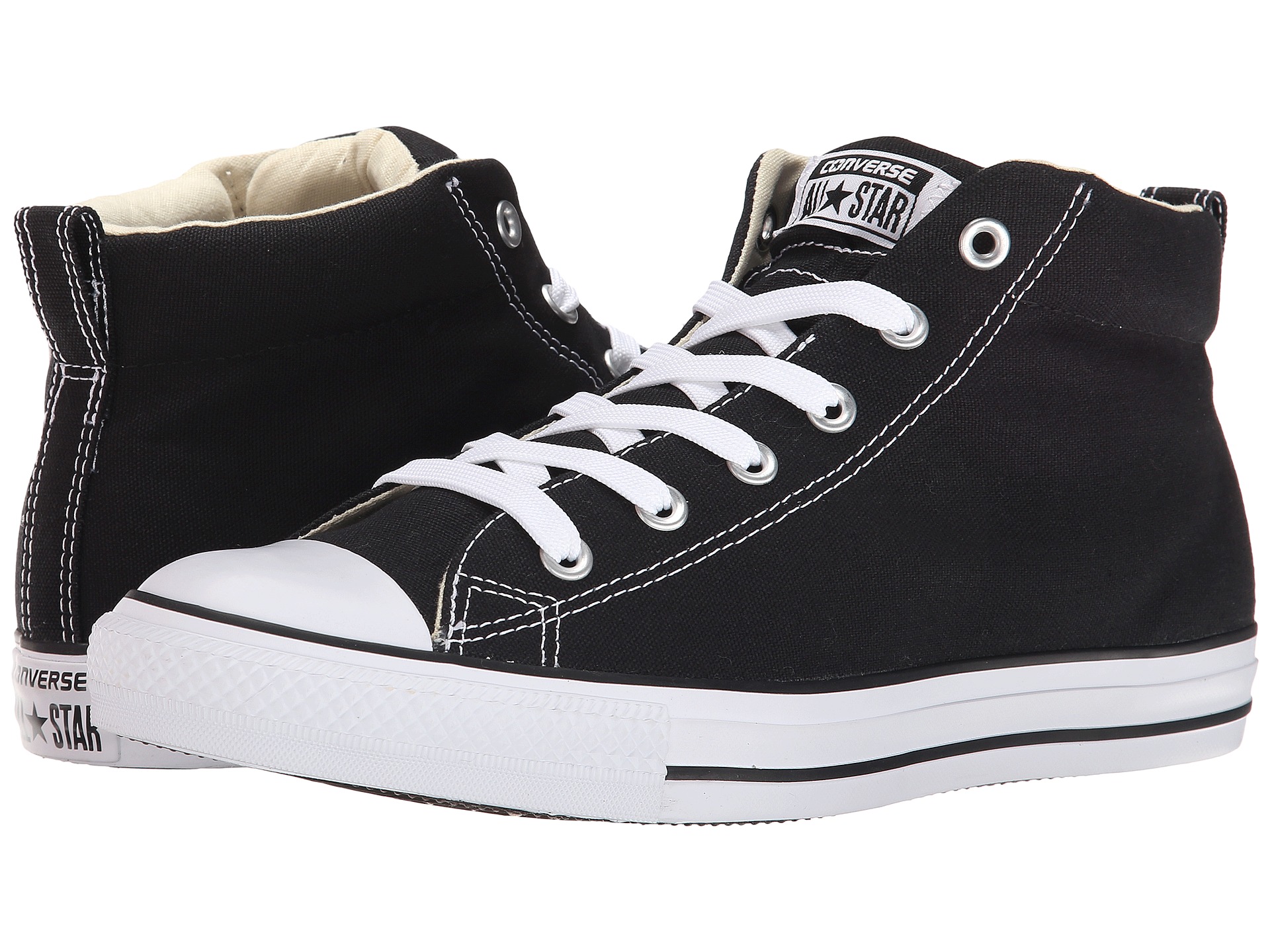 Converse Chuck Taylor® All Star® Street Core Canvas Mid at Zappos.com