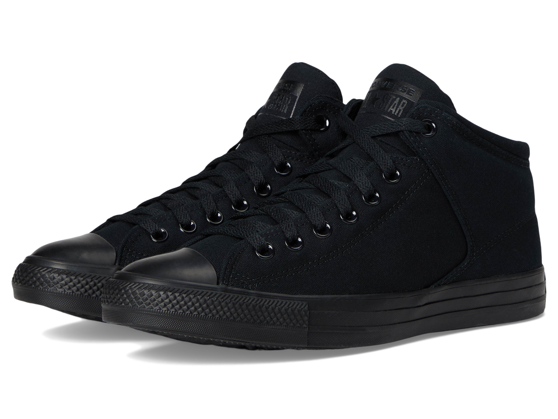 converse chuck taylor all star hi trainers in black with embroidery