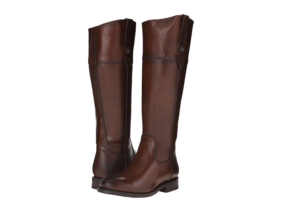 Frye Jayden Button Tall (Redwood Smooth Vintage Leather) Cowboy Boots