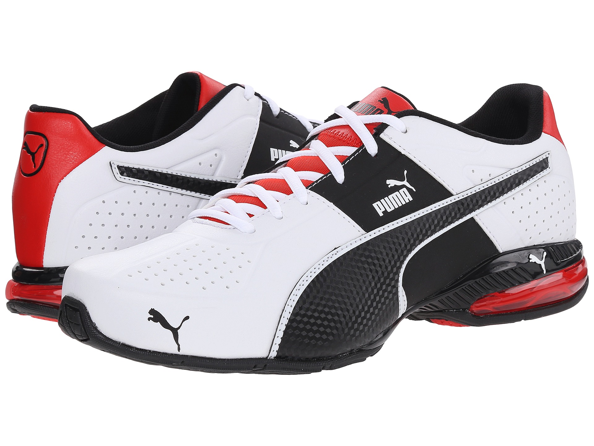 PUMA Cell Surin 2 White/Black/Flame Scarlet - Zappos.com Free Shipping ...