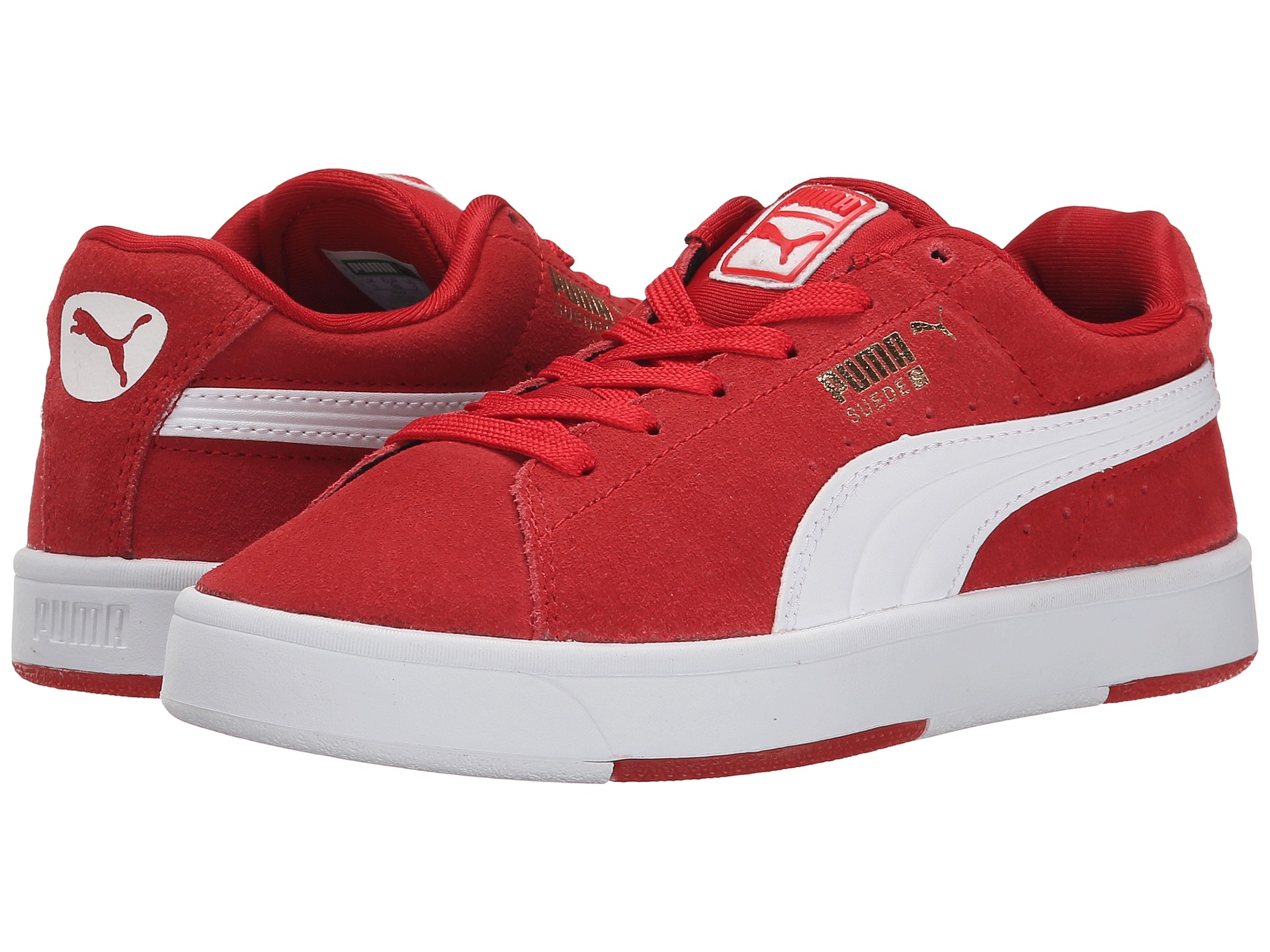 Puma Kids Suede Skate Jr (Little Kid/Big Kid) High Risk Red/White ...