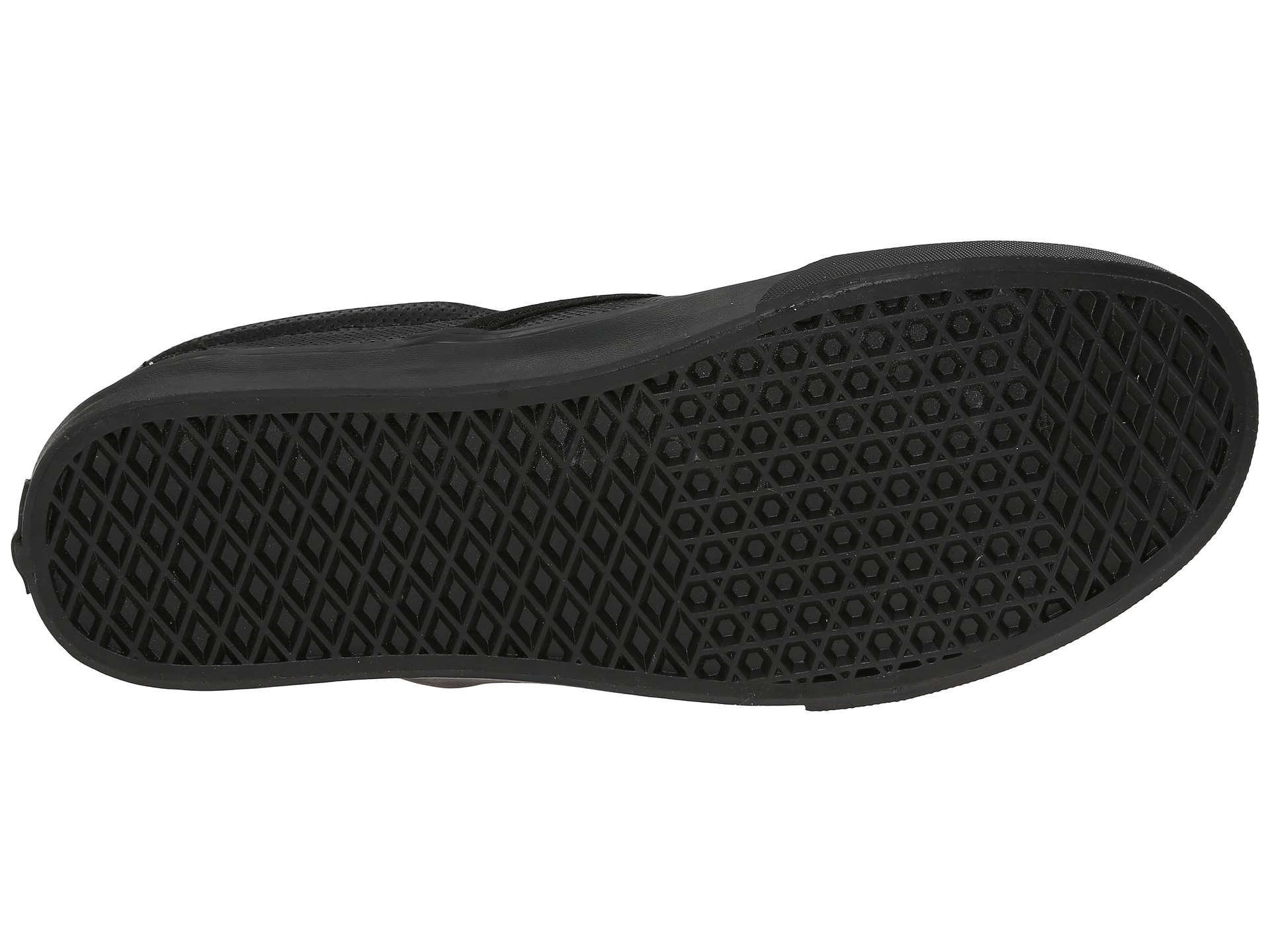 vans women's slip on perf black leather