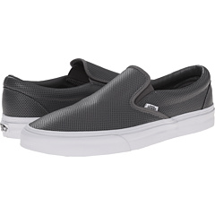 Vans Classic Slip-On™ (Perf Leather) Smoked Pearl - Zappos.com Free ...