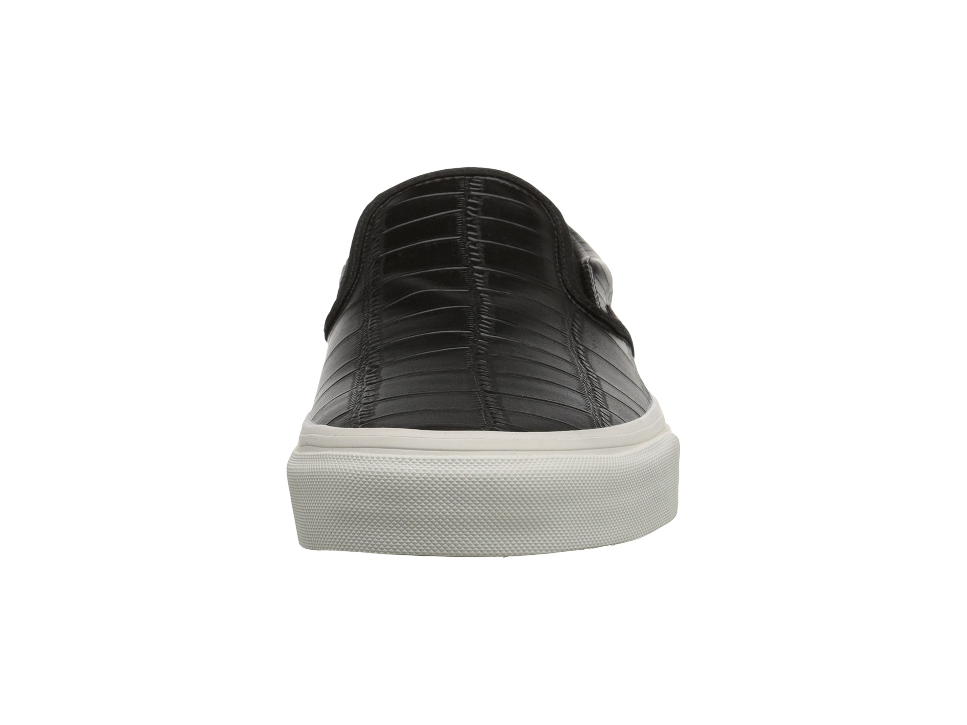 Vans Classic Slip-On™ (Croc Leather) Black - Zappos.com Free Shipping ...