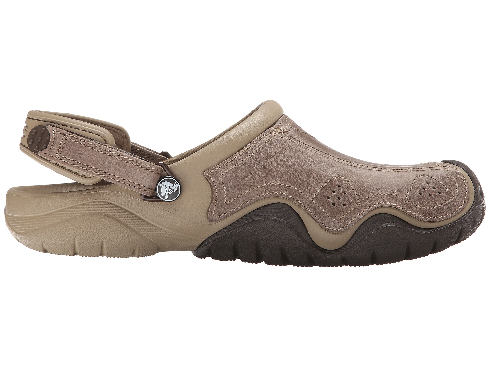 crocs swiftwater leather clogs