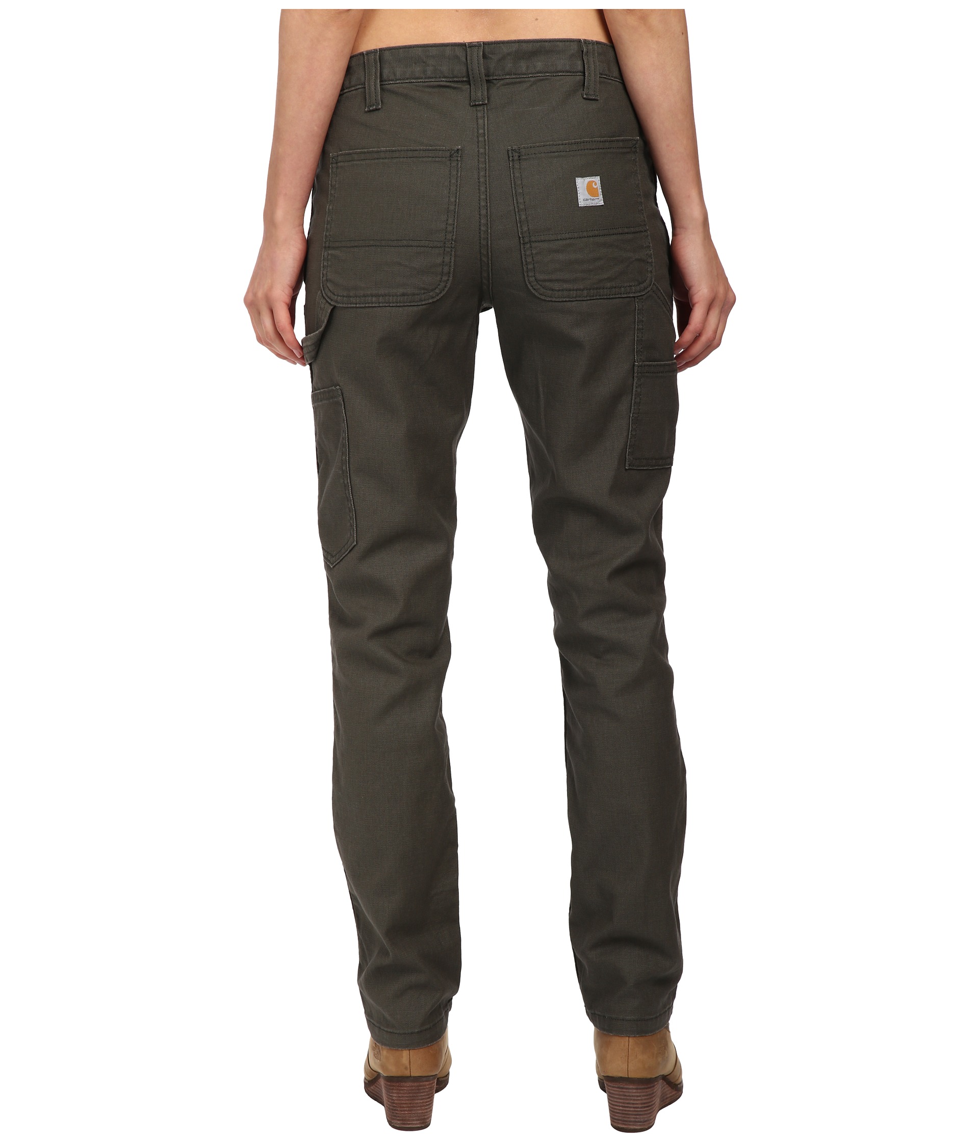 Carhartt Slim Fit Double-Front Canvas Dungaree Jeans - Zappos.com Free ...