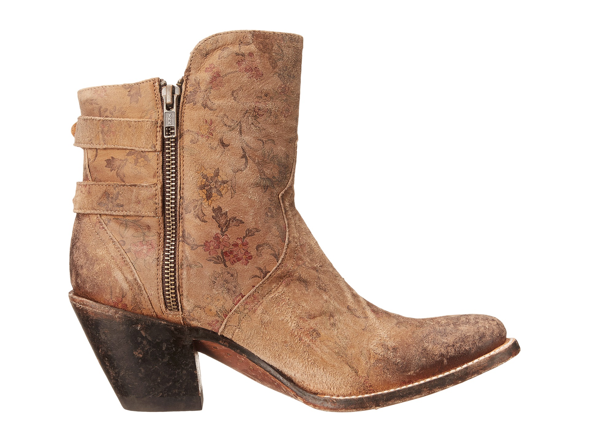 Lucchese Catalina Brown Floral Print