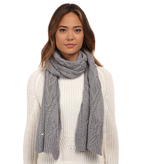 ugg isla lurex绞花围巾 ugg isla lurex cable scarf - 美国,日本