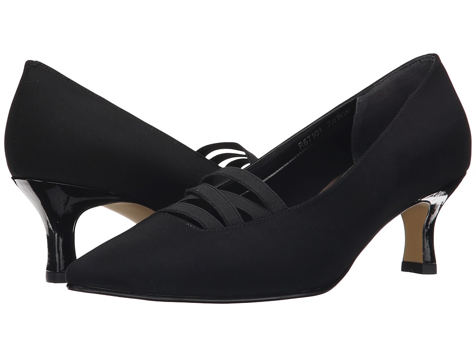 Walking Cradles Pamela (Black Micro/Patent/Gore) Women's Shoes