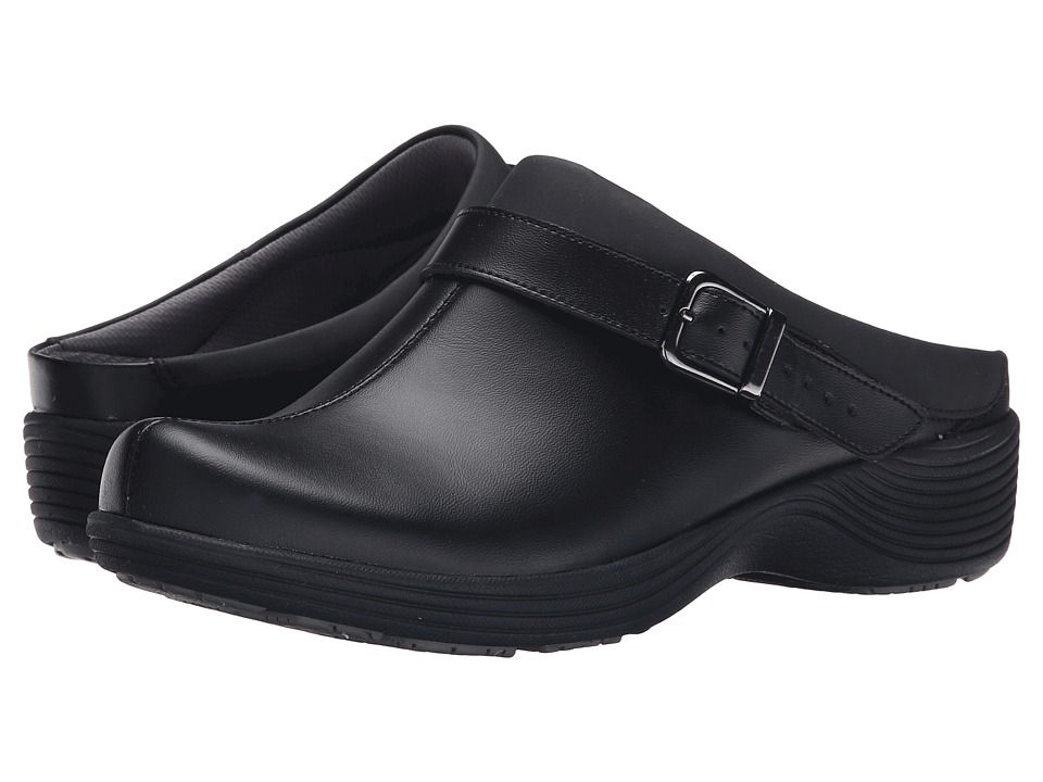 Work Wonders by Dansko Carnation (Black Leather) Clogs