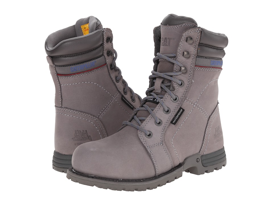 Caterpillar Echo Waterproof Steel Toe (Frost Grey) Women's Work Boots