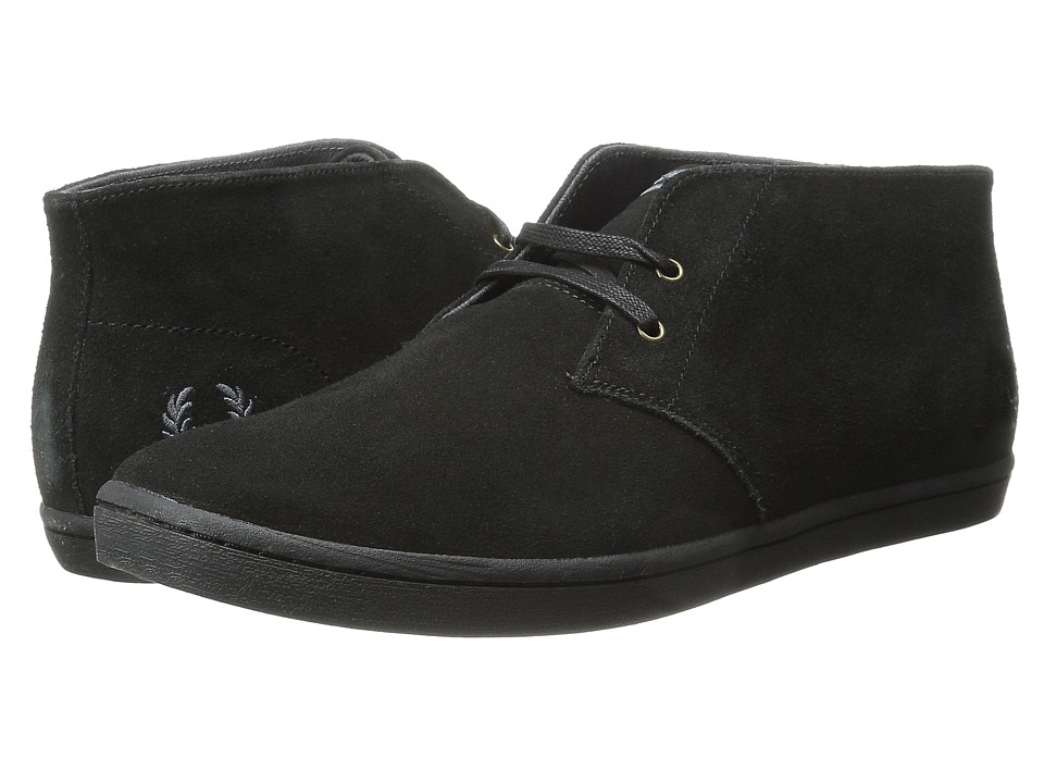 Fred Perry - Byron Mid Suede (Black) Mens Lace up casual Shoes
