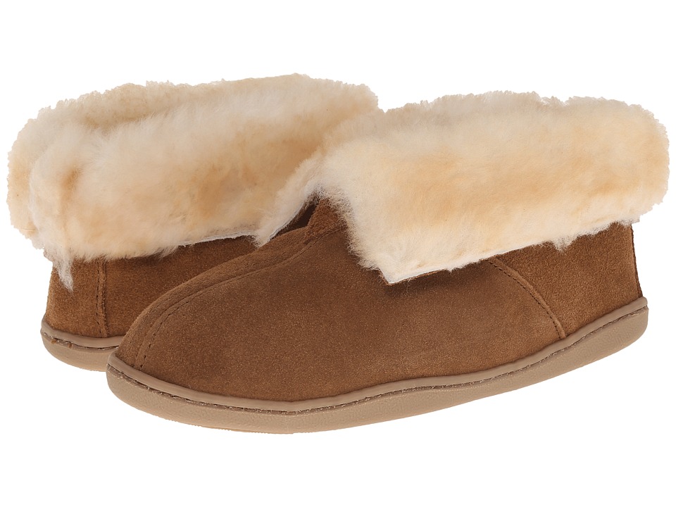 Minnetonka Sheepskin Ankle Boot (Golden Tan) Women's Shoes