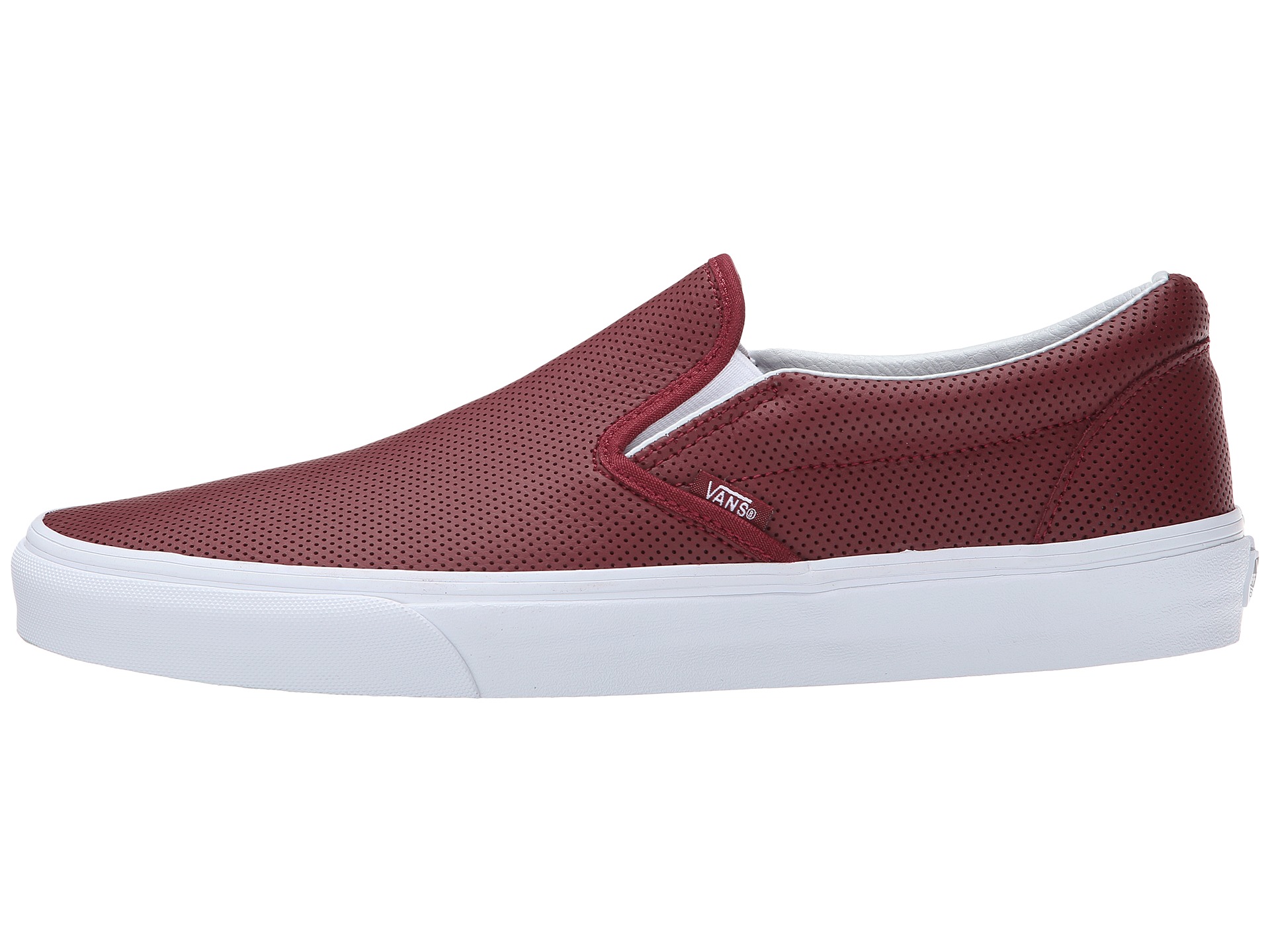 Vans Classic Slip-On™ (Perf Leather) Port - Zappos.com Free Shipping ...