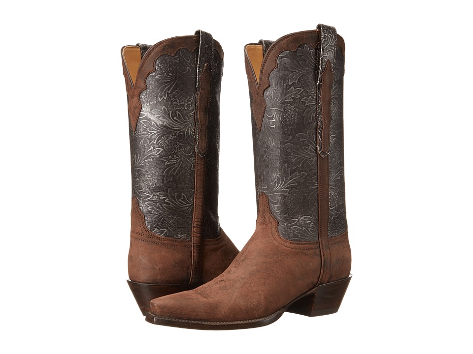 Lucchese L4744.54 (Distressed Pewter/Vintage Black) Cowboy Boots