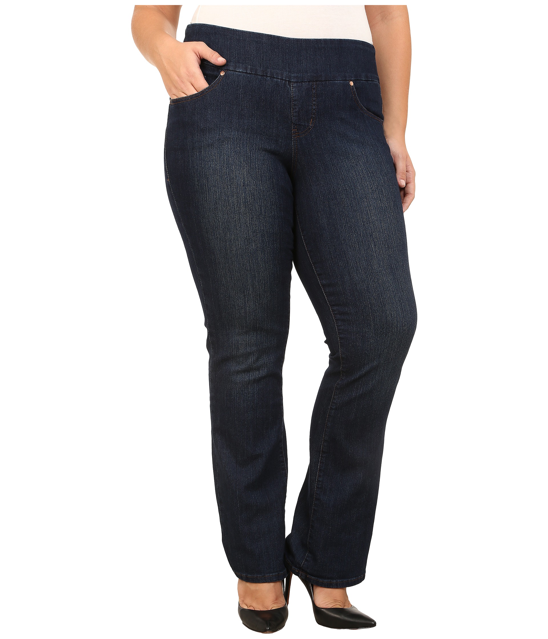 Jag Jeans Plus Size Plus Size Paley Pull On Boot Leg in Blue Shadow ...