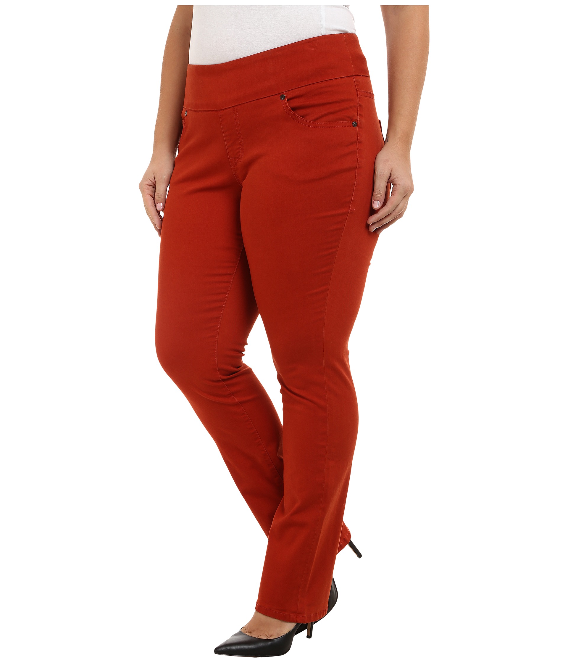 Jag Jeans Plus Size Plus Size Peri Pull On Straight Jeans in Henna ...