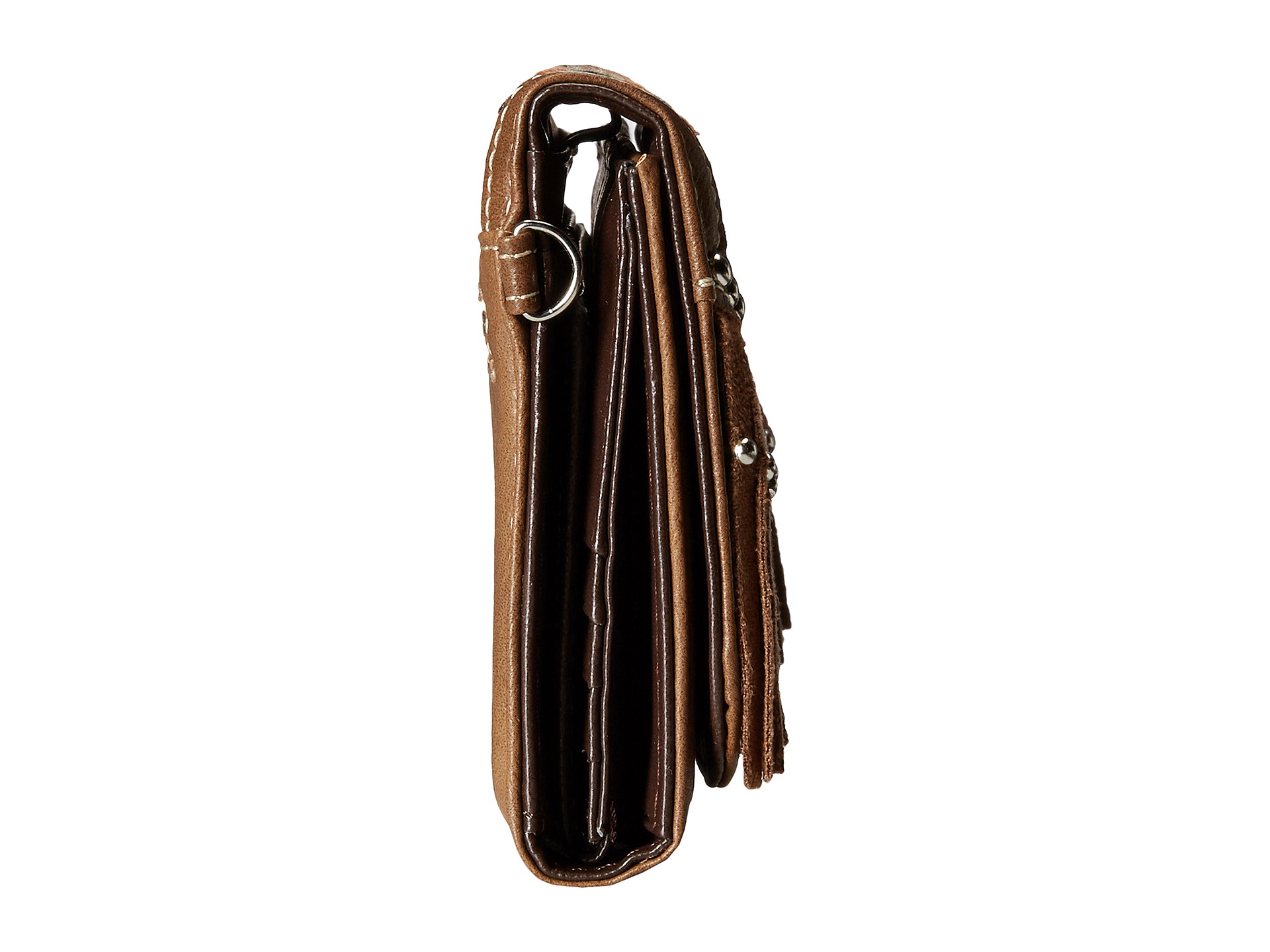 M&F Western Saddle Blanket Fringe Wristlet Wallet Brown/Multi - Zappos ...