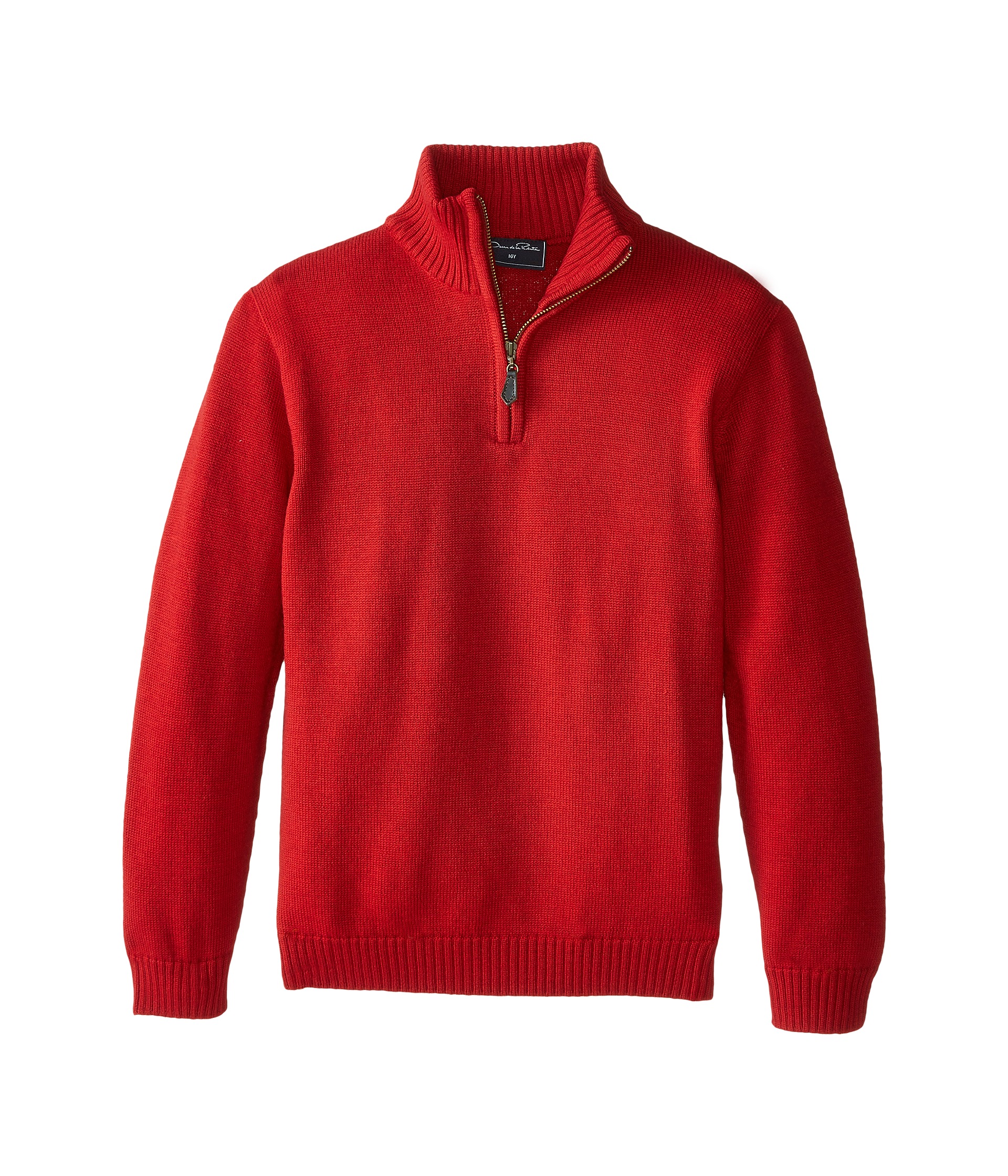 Oscar de la Renta Childrenswear Merino Half Zip Sweater (Toddler/Little ...