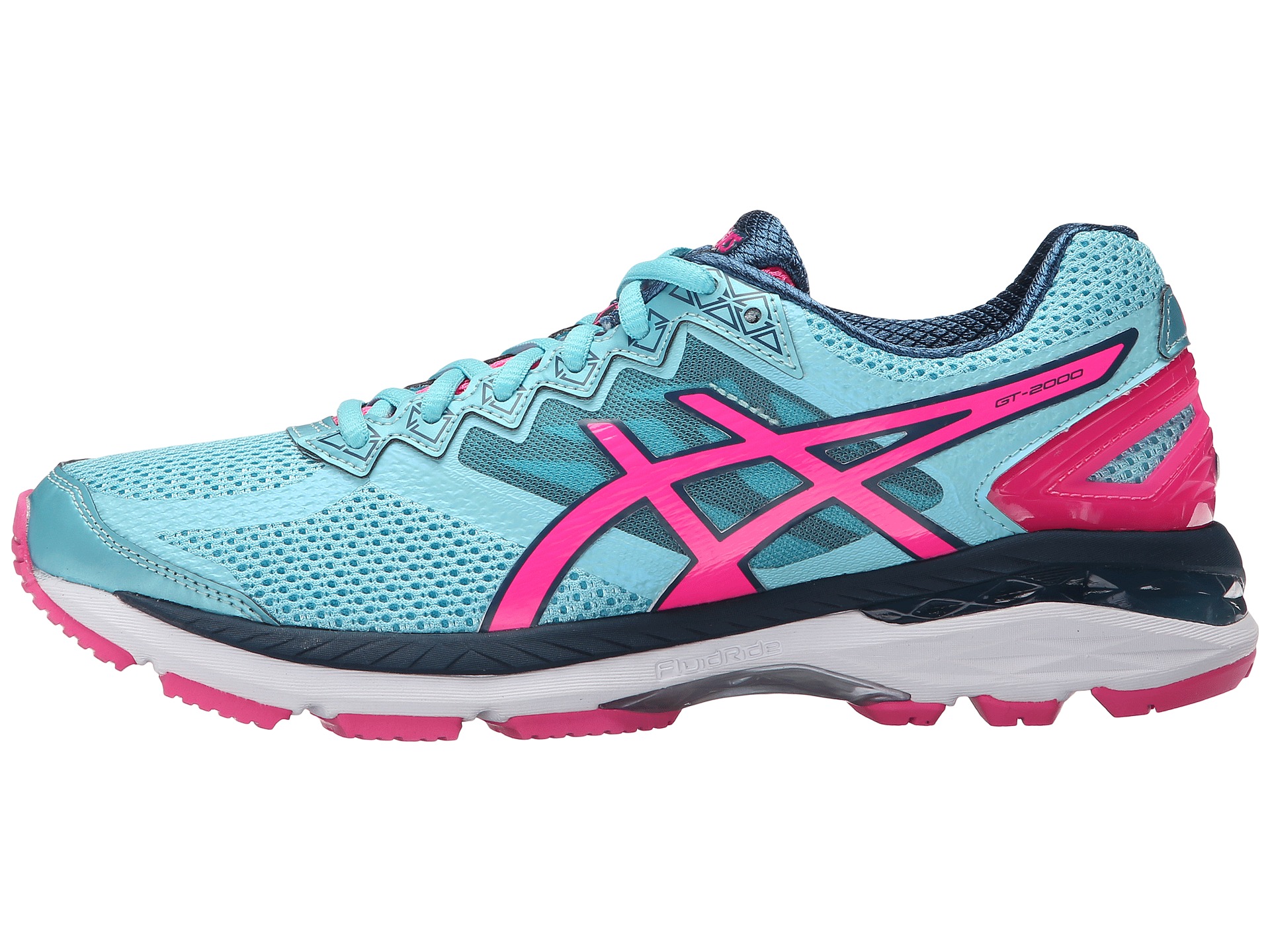ASICS GT-2000™ 4 Turquoise/Hot Pink/Navy - Zappos.com Free Shipping ...
