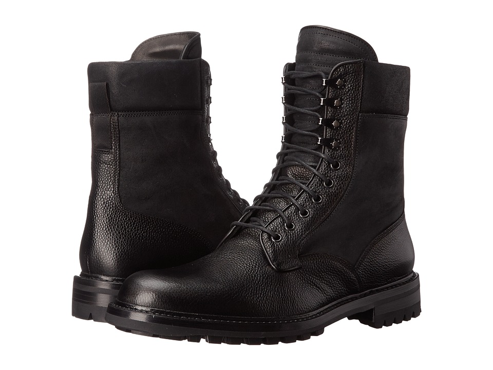 rag & bone - Spencer Commando Boot (Black) Mens Lace-up Boots