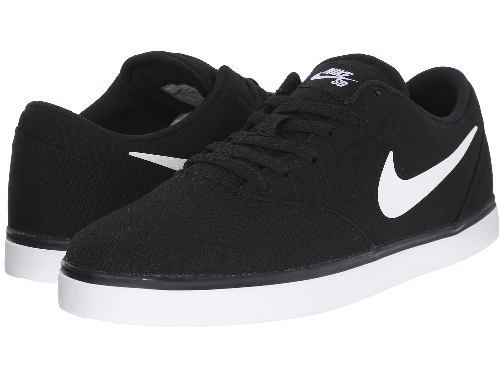white nike black check