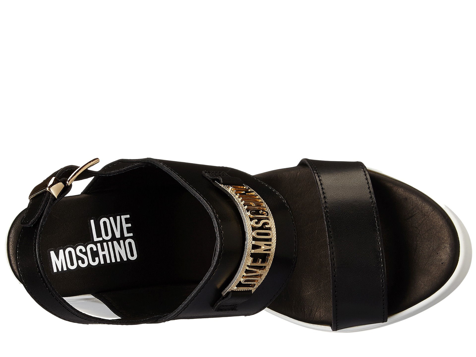 LOVE Moschino Chunky Heel Sandal w/ Moschino Logo