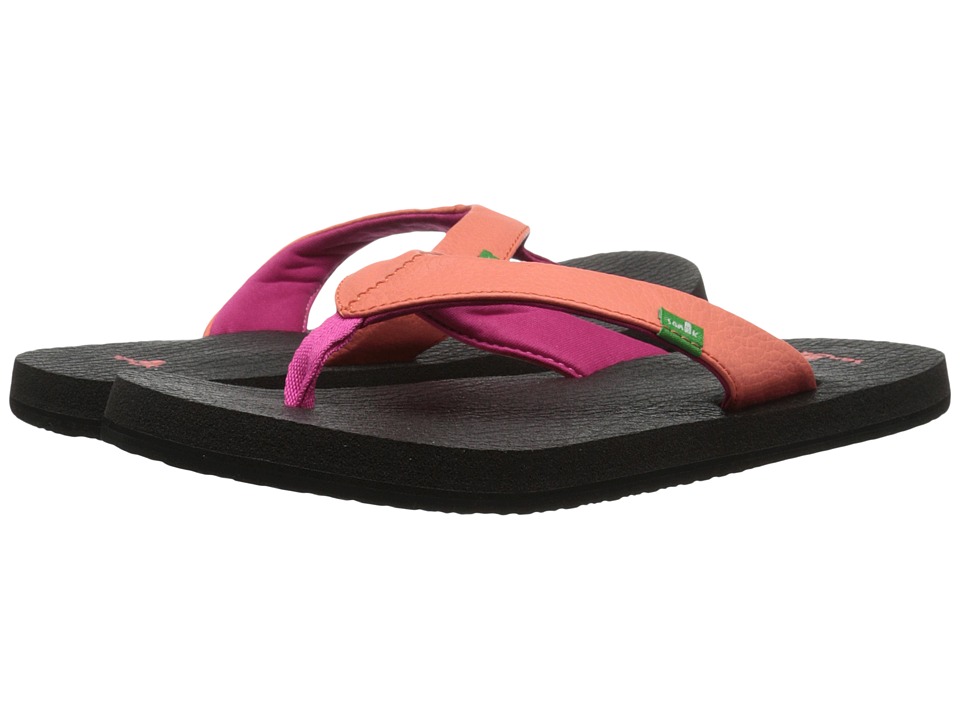 Sanuk Kids - Yoga Mat (Little Kid/Big Kid) (Hot Coral/Fuchsia) Girls Shoes