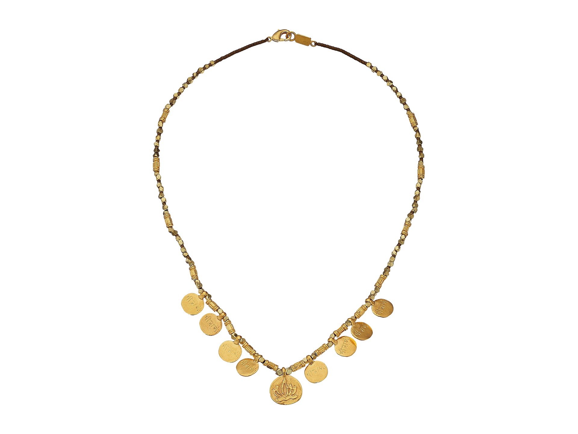 Chan Luu 17 Gold Toned Charm Necklace