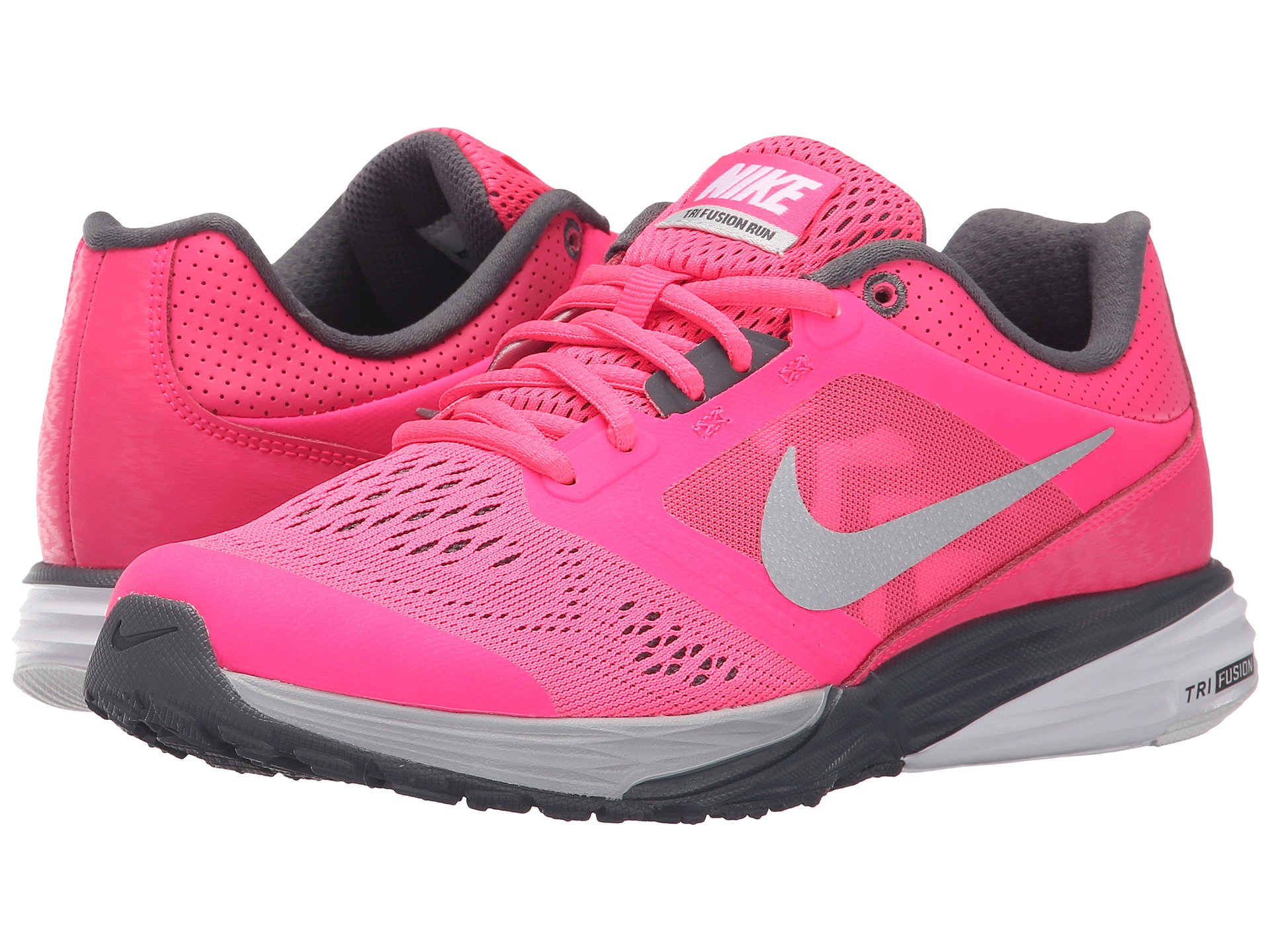 Nike Tri Fusion Run Hyper Pink/Dark Grey/White/Metallic Platinum ...
