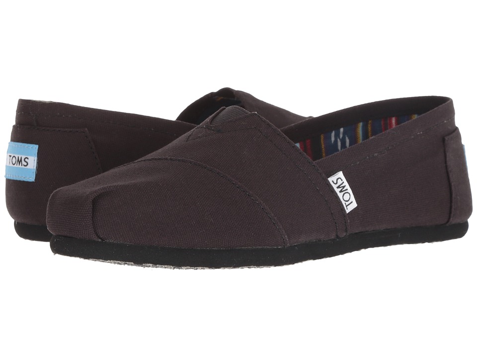 TOMS Classics (Black on Black Canvas) Slip-On Shoes