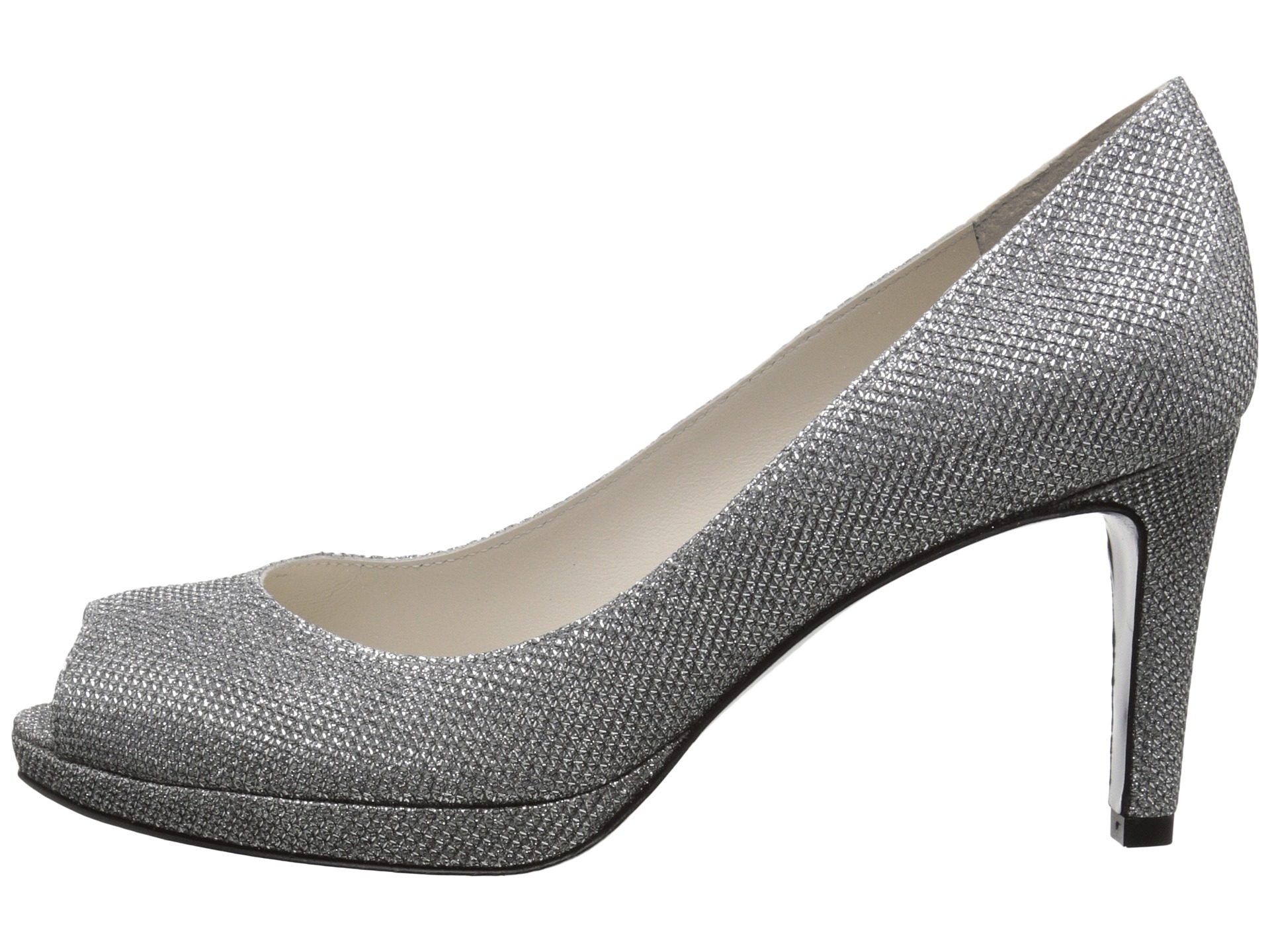 stuart weitzman silver evening shoes